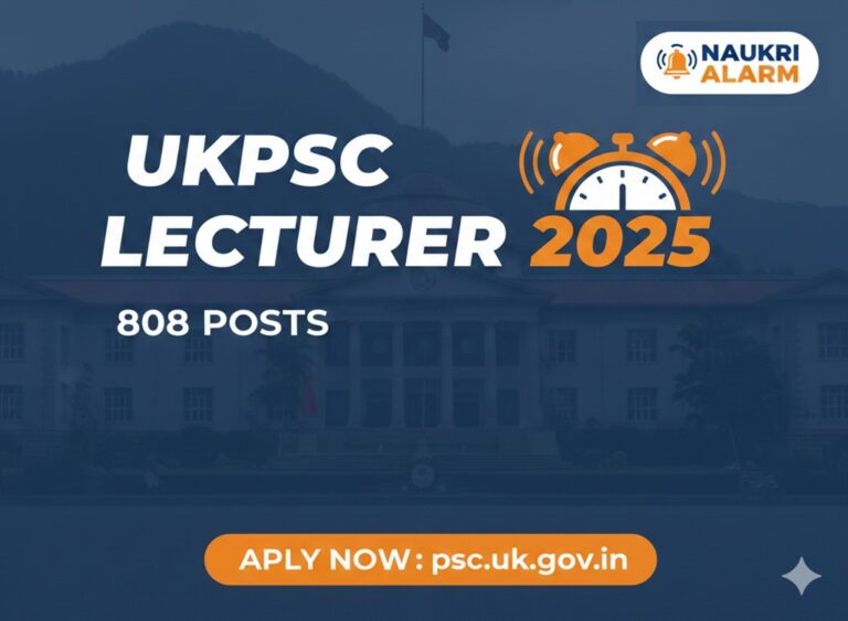 UKPSC Lecturer Recruitment 2025