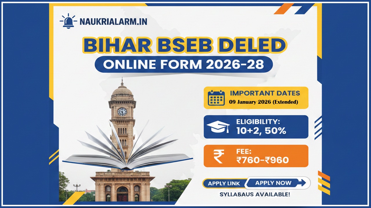Bihar BSEB DELED Admission Online Form 2026-28 (Extended)