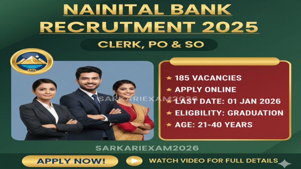 Nainital Bank Clerk PO & SO Recruitment 2025