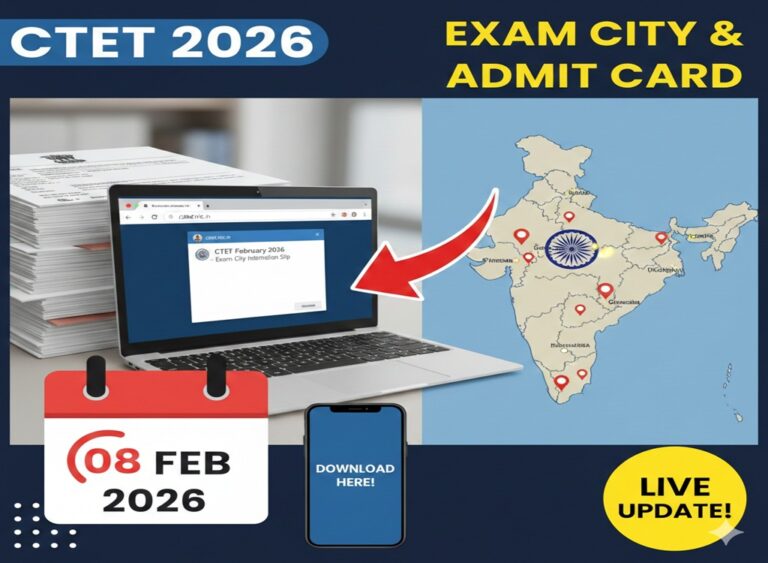 CTET February 2026: Exam City Details