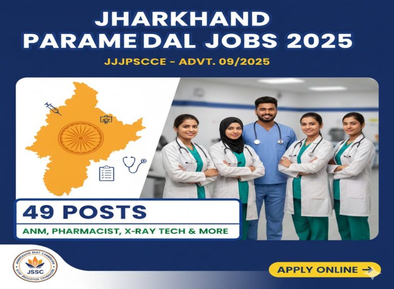 JSSC JJPSCCE Jharkhand Paramedical Recruitment 2025