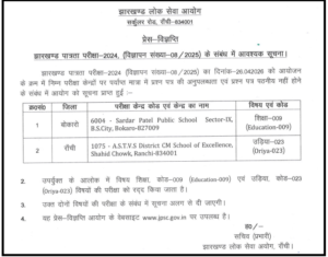 JPSC Jharkhand Eligibility Test 2024: Education & Oriya Exams Cancelled Due to Question Paper Disruption
